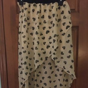 Brat Star High Low Heart Skirt